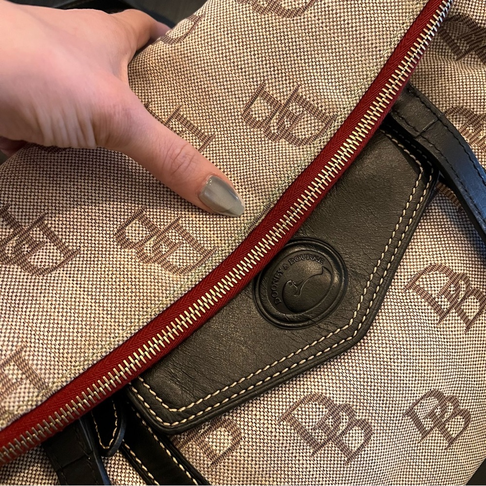Dooney & Bourke Black and Brown Florentine The Smith Tote Bag - Picture 12 of 14